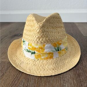 Janie and Jack Straw Hat in Natural with Pineapple Bow| Summer, Vacation Ready!